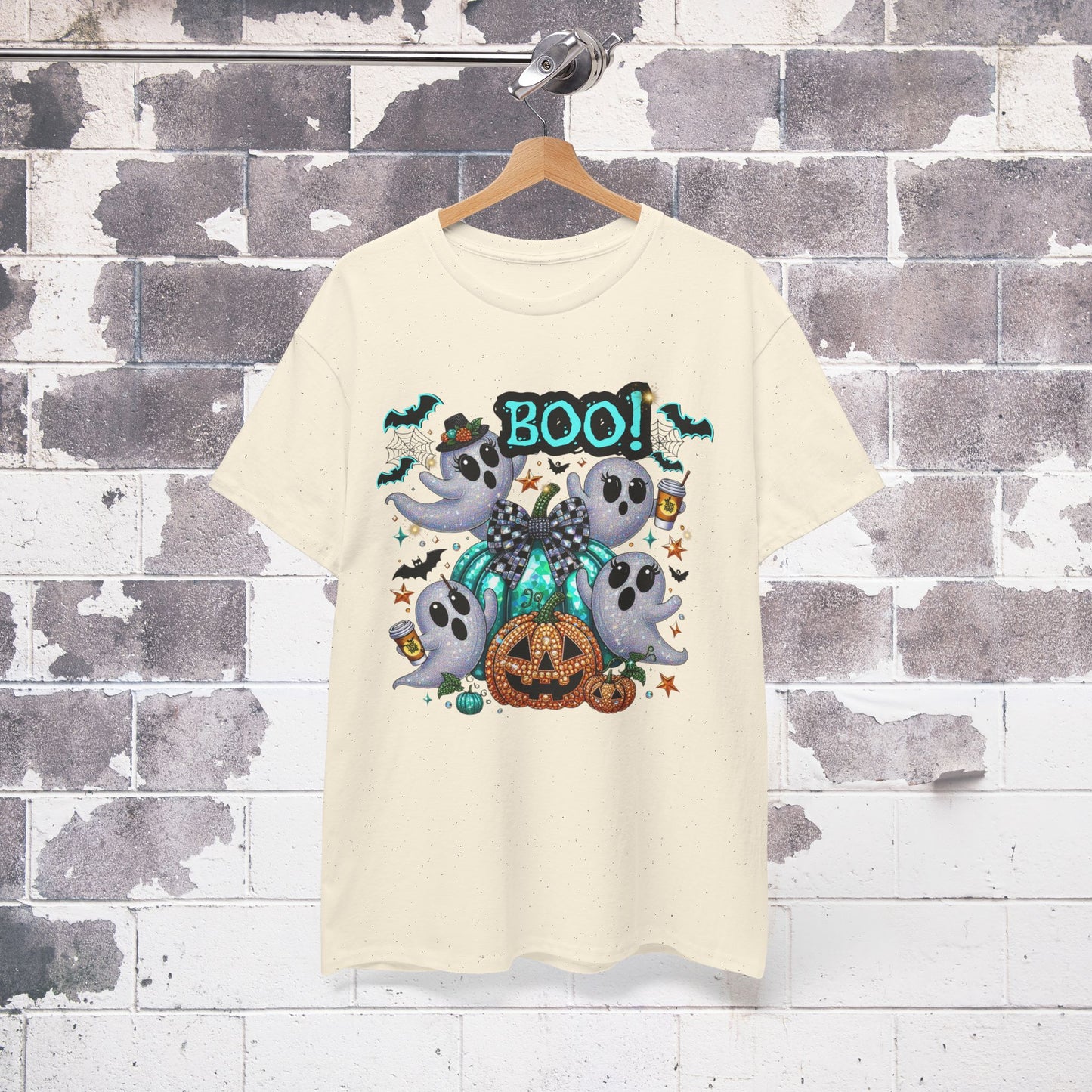 Cute Ghosts and Pumpkins Halloween Graphic Tee