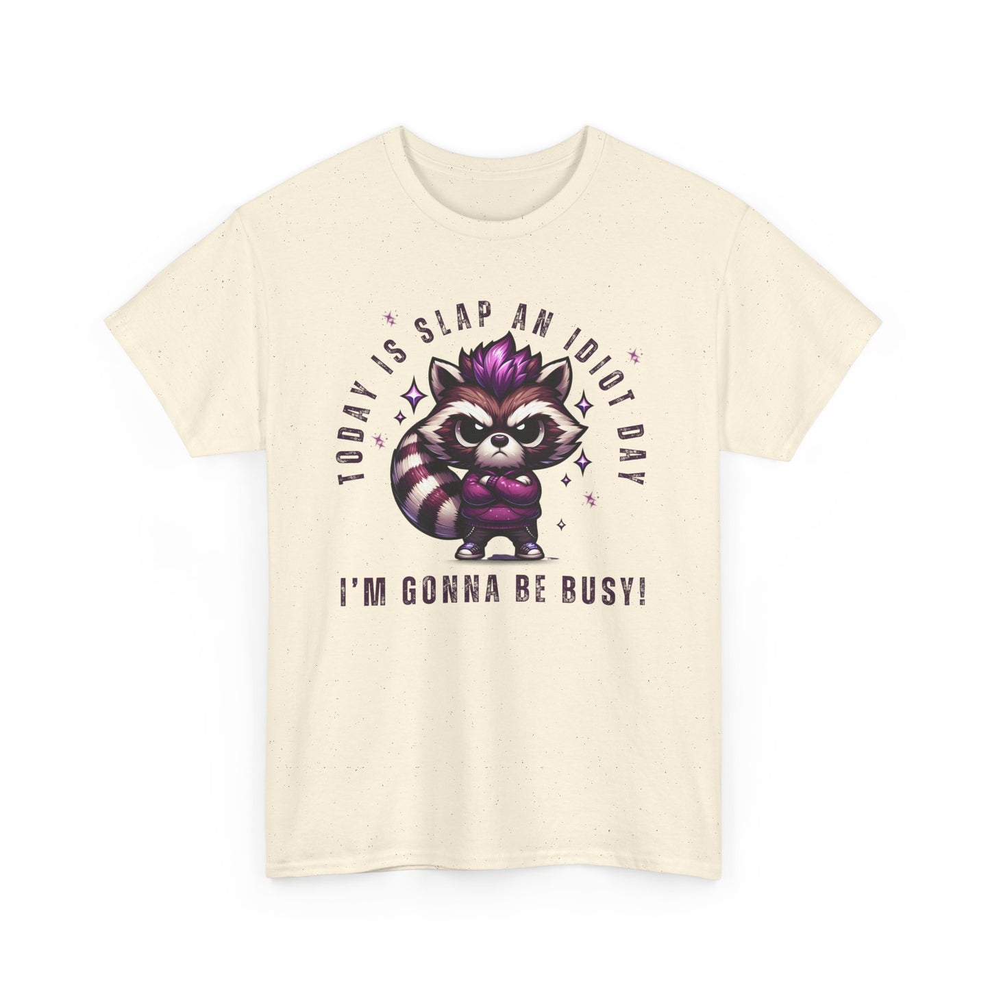 Slap An Idiot Day - Whimsical Raccoon Tee
