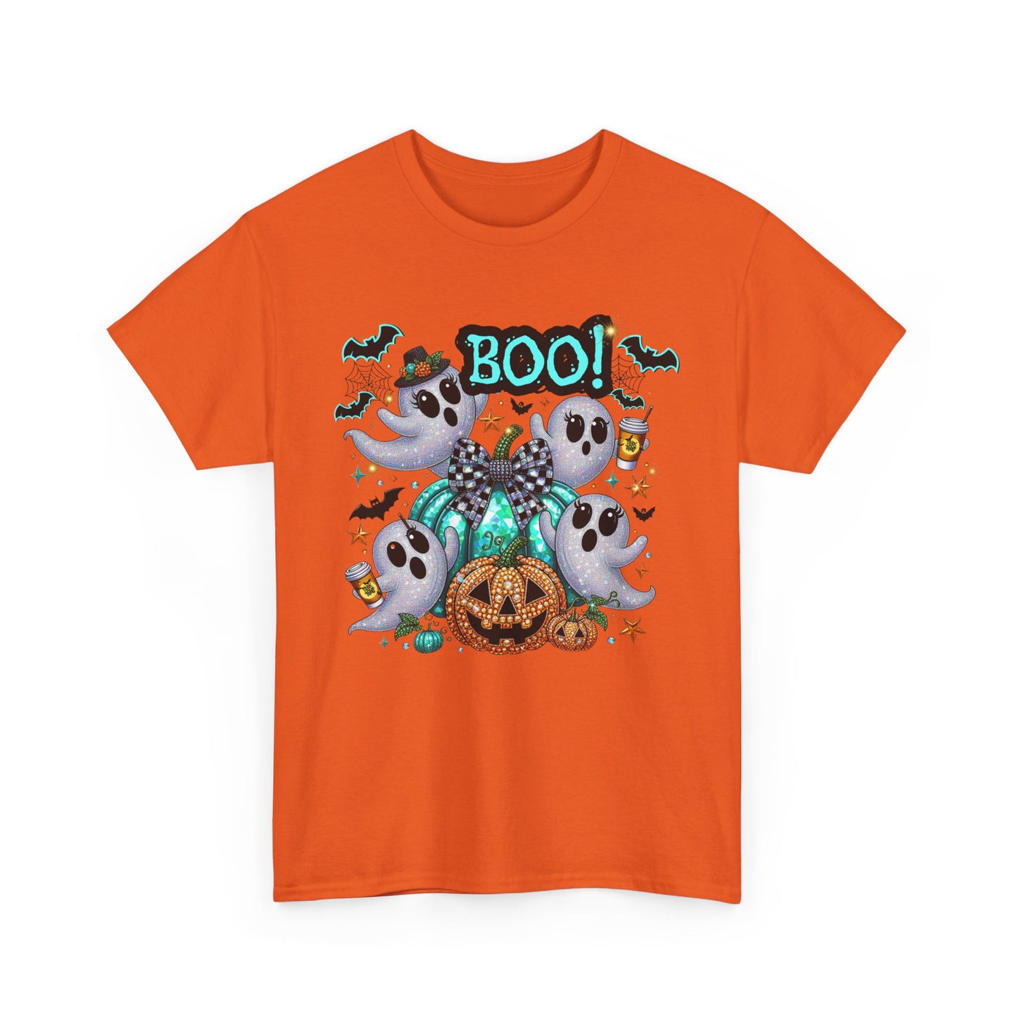 Cute Ghosts and Pumpkins Halloween Graphic Tee