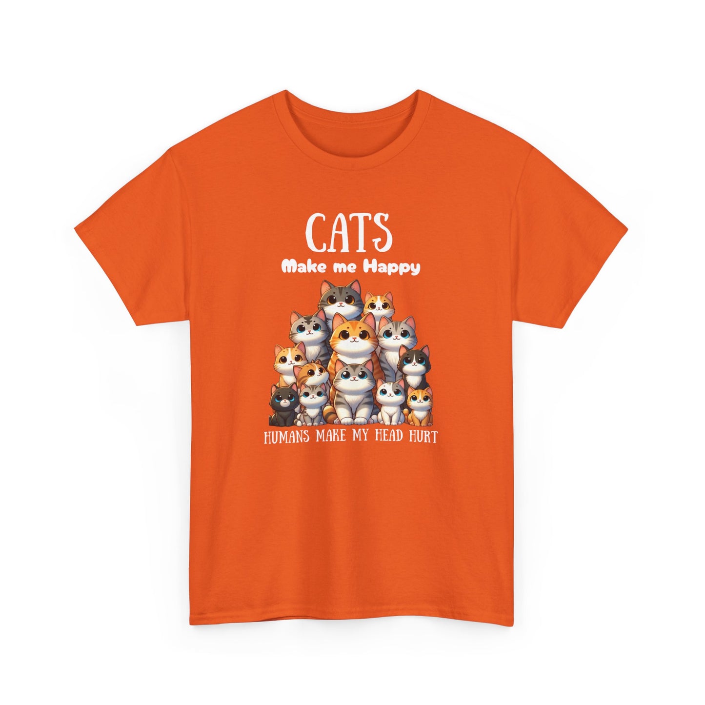 Funny Cat Tee - Cats Make Me Happy T-shirts