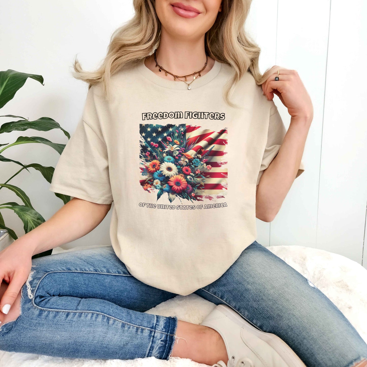 Freedom Fighters, Flowers - Independence Day Shirt