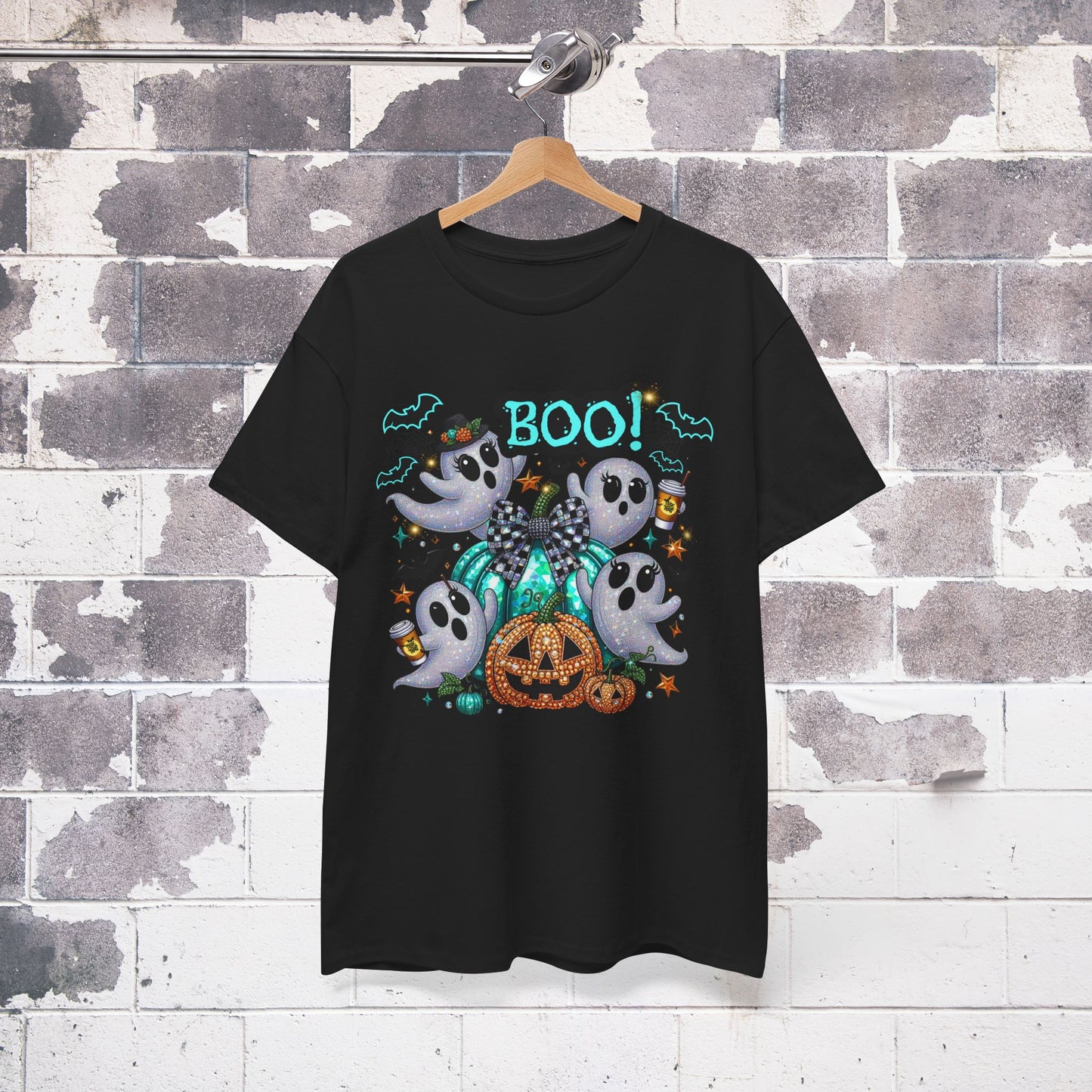 Cute Ghosts and Pumpkins Halloween Graphic Tee