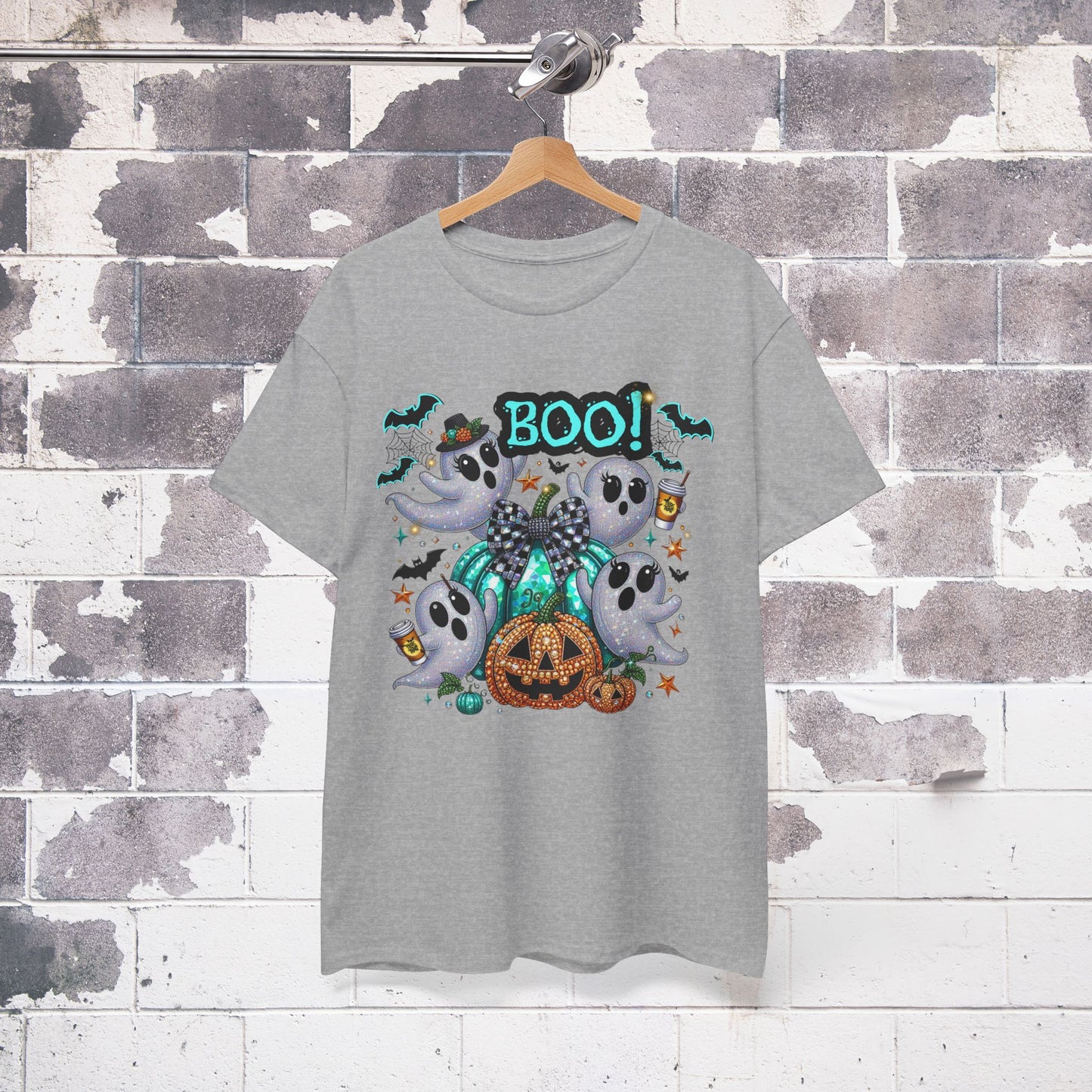 Cute Ghosts and Pumpkins Halloween Graphic Tee