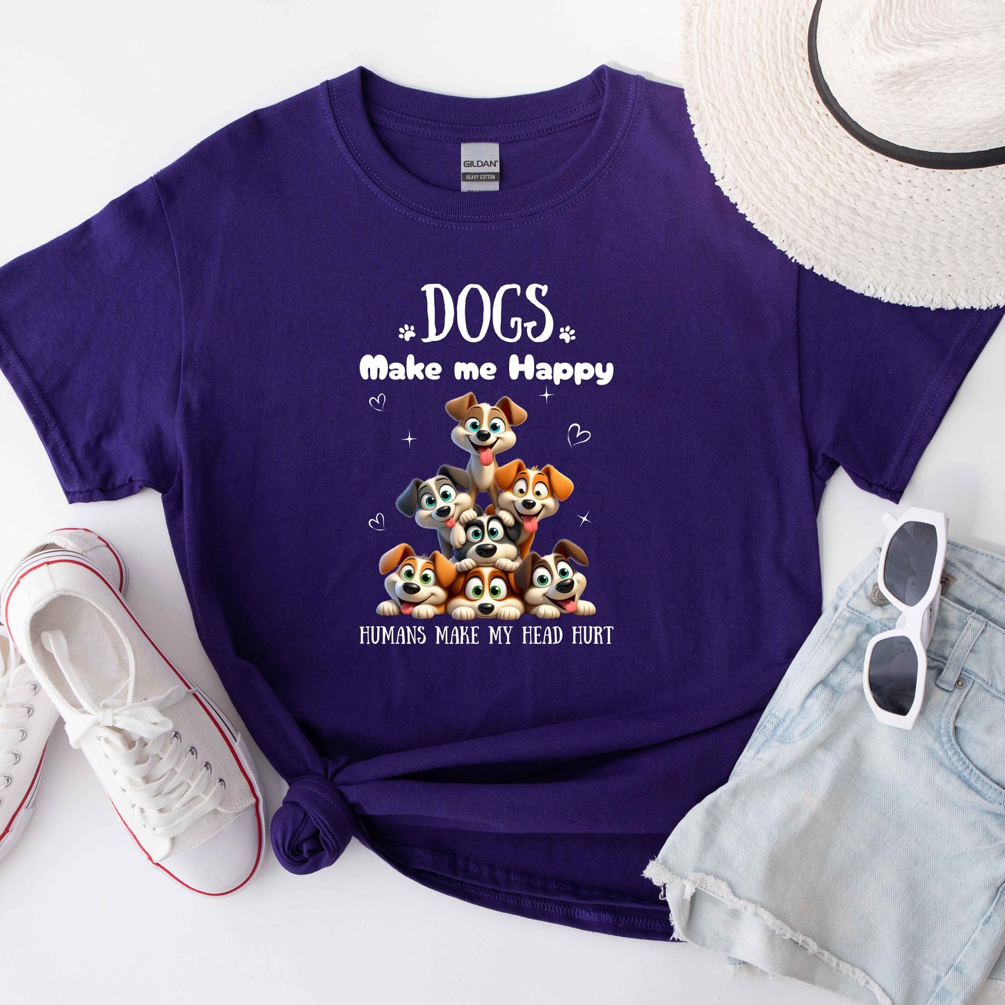 Dogs make me happy - T-shirt