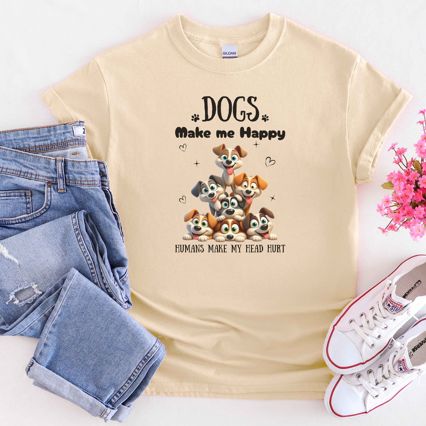 Dogs make me happy - T-shirt