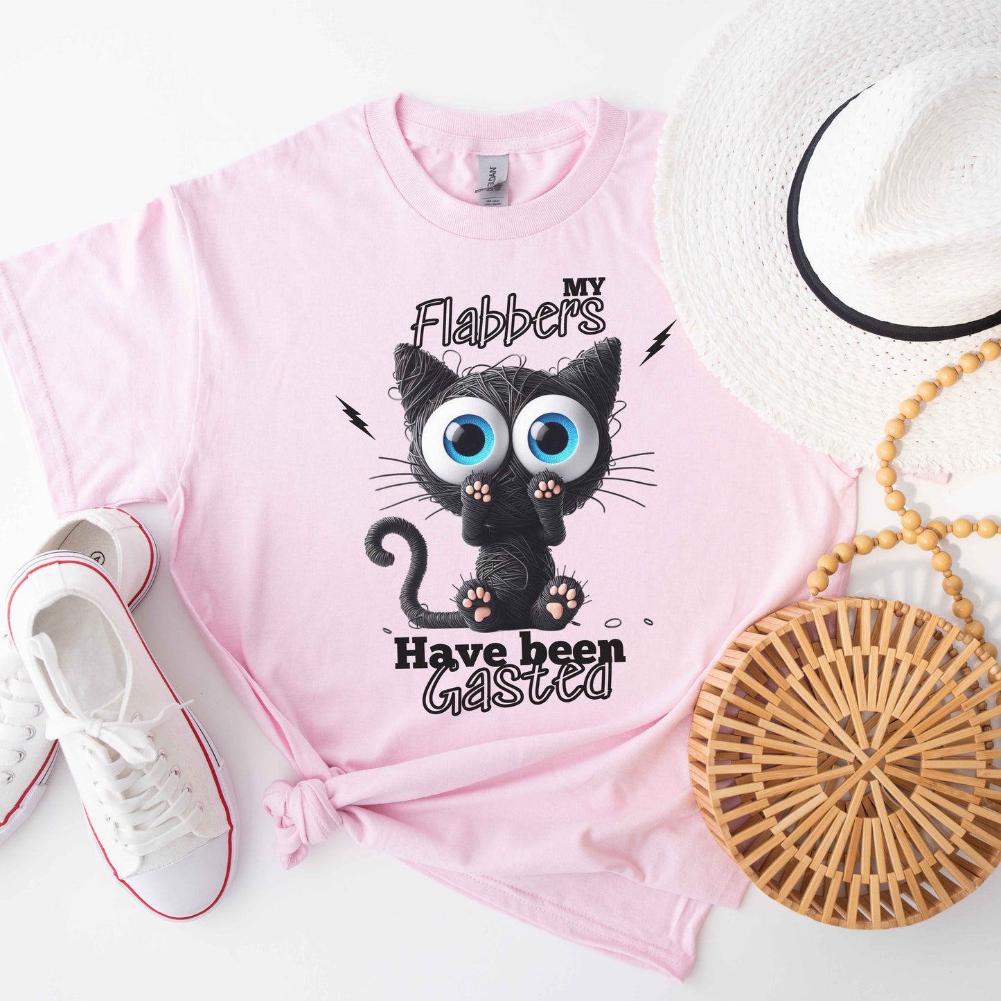 Funny Cat Tee - My Flabbers Have Been Gasted T-shirt