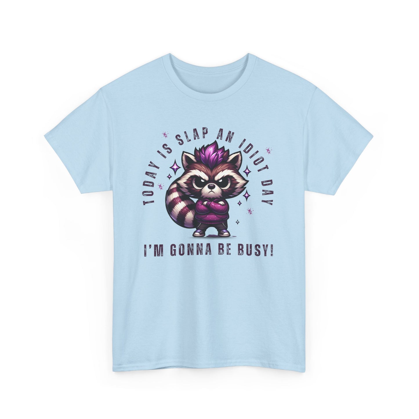 Slap An Idiot Day - Whimsical Raccoon Tee