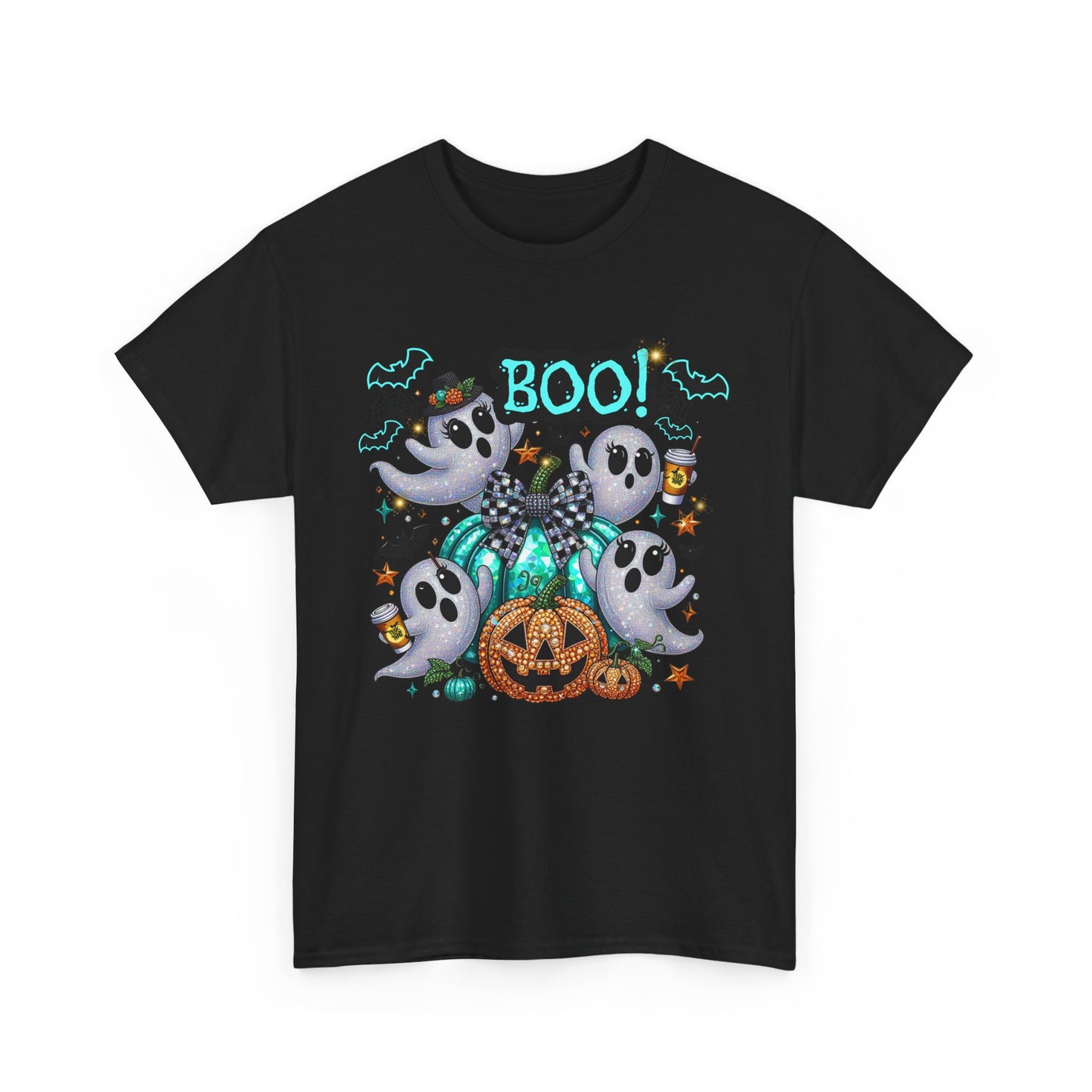 Cute Ghosts and Pumpkins Halloween Graphic Tee