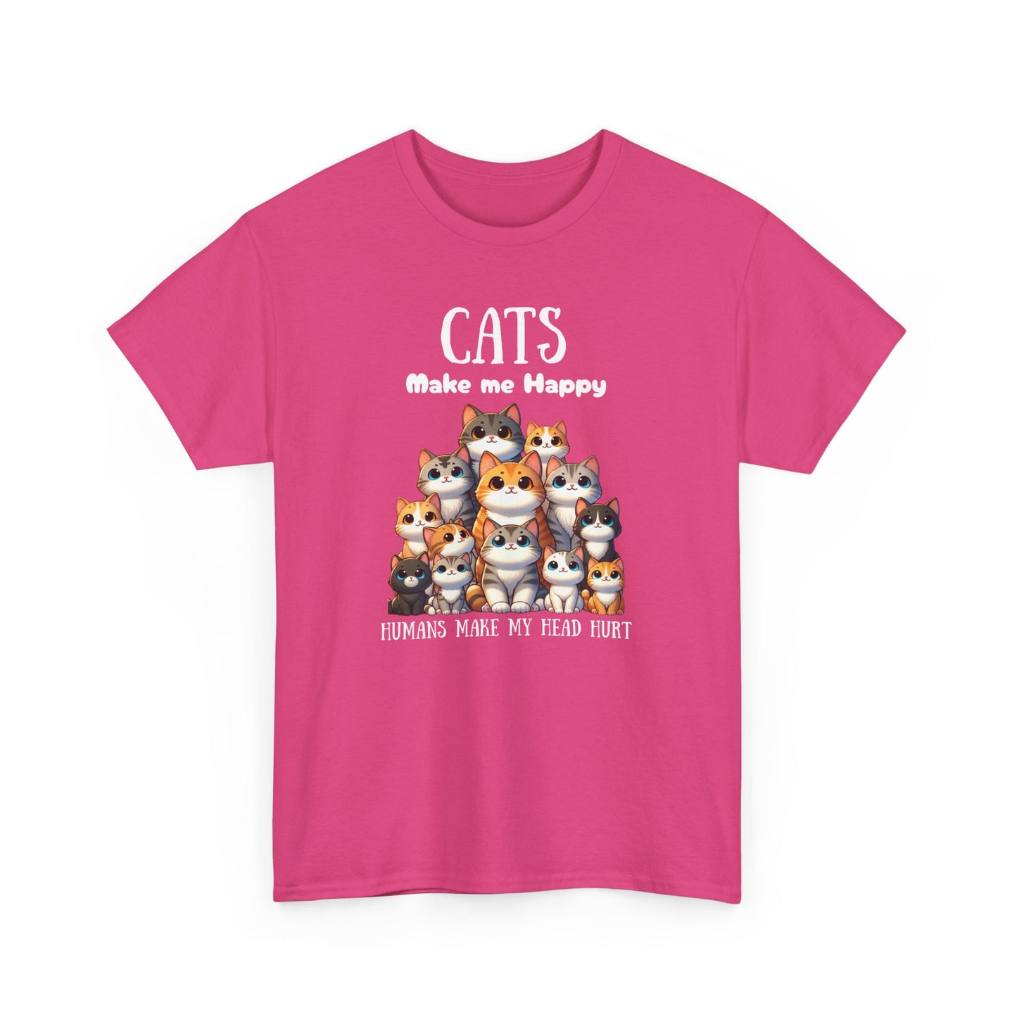 Funny Cat Tee - Cats Make Me Happy T-shirts