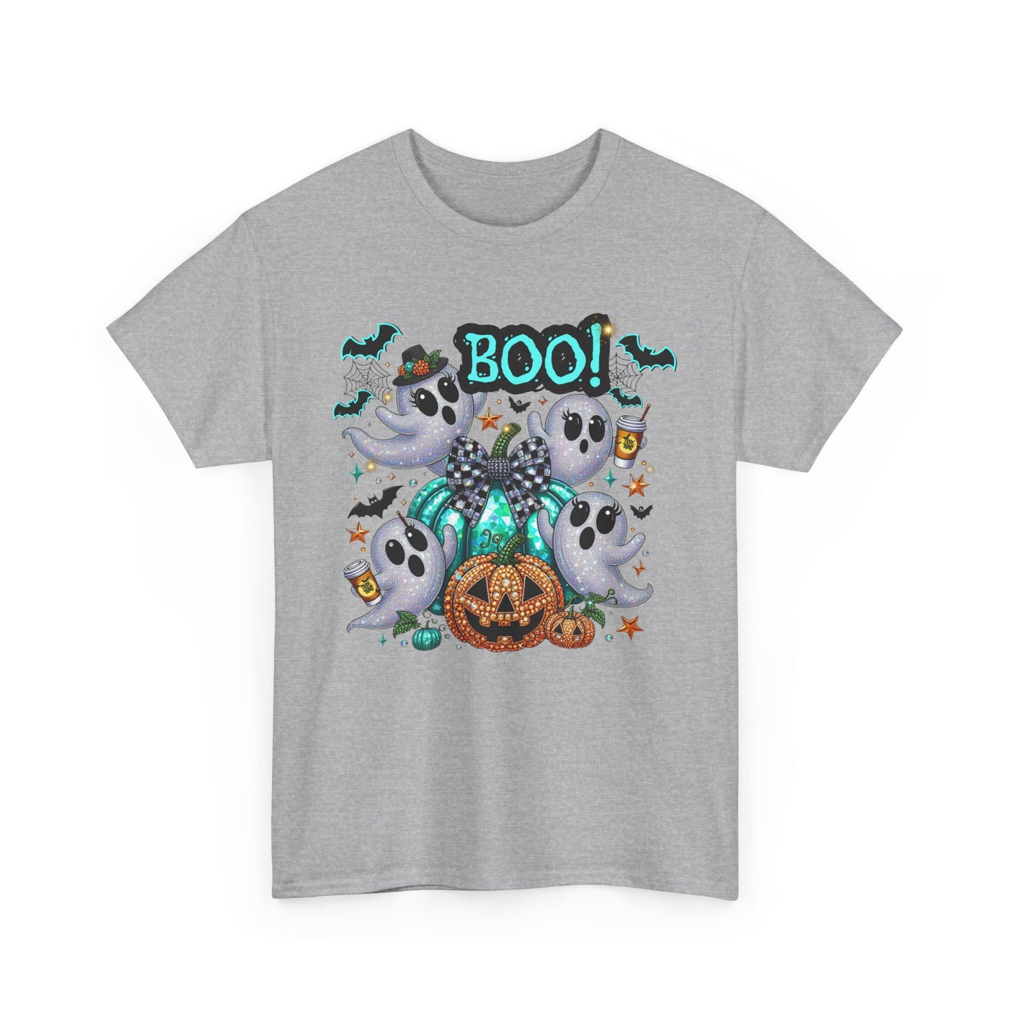 Cute Ghosts and Pumpkins Halloween Graphic Tee