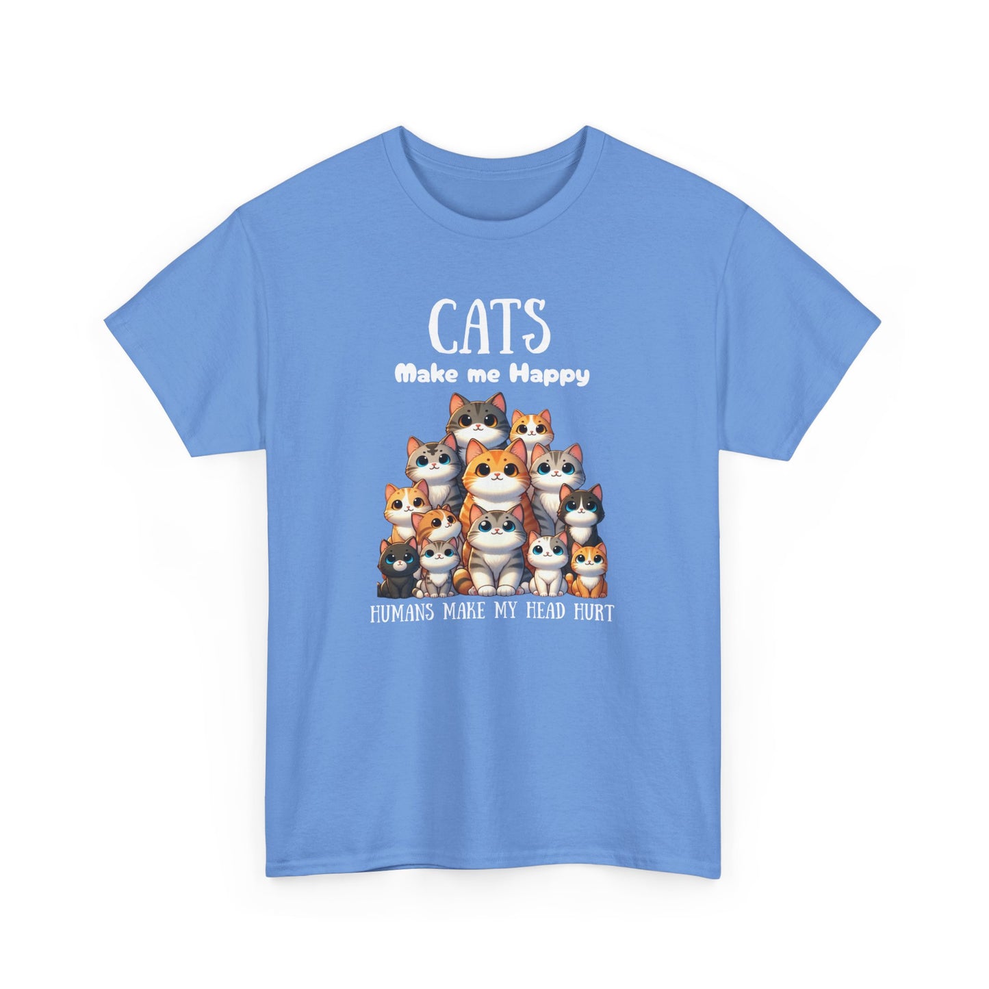 Funny Cat Tee - Cats Make Me Happy T-shirts