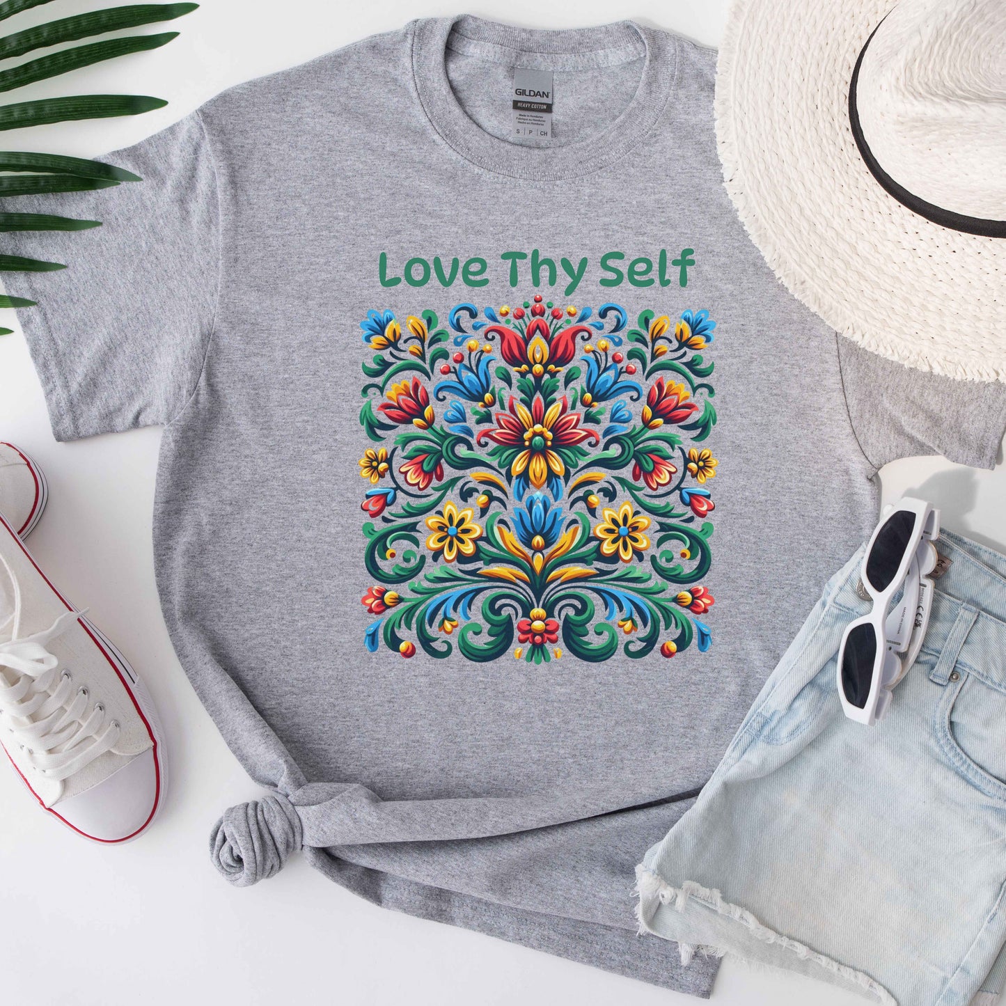 Love Thy Self Inspirational Shirt – Mental Health & Self-Empowerment Tee