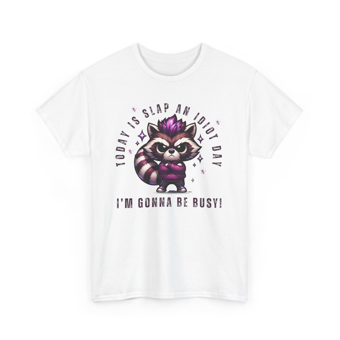 Slap An Idiot Day - Whimsical Raccoon Tee