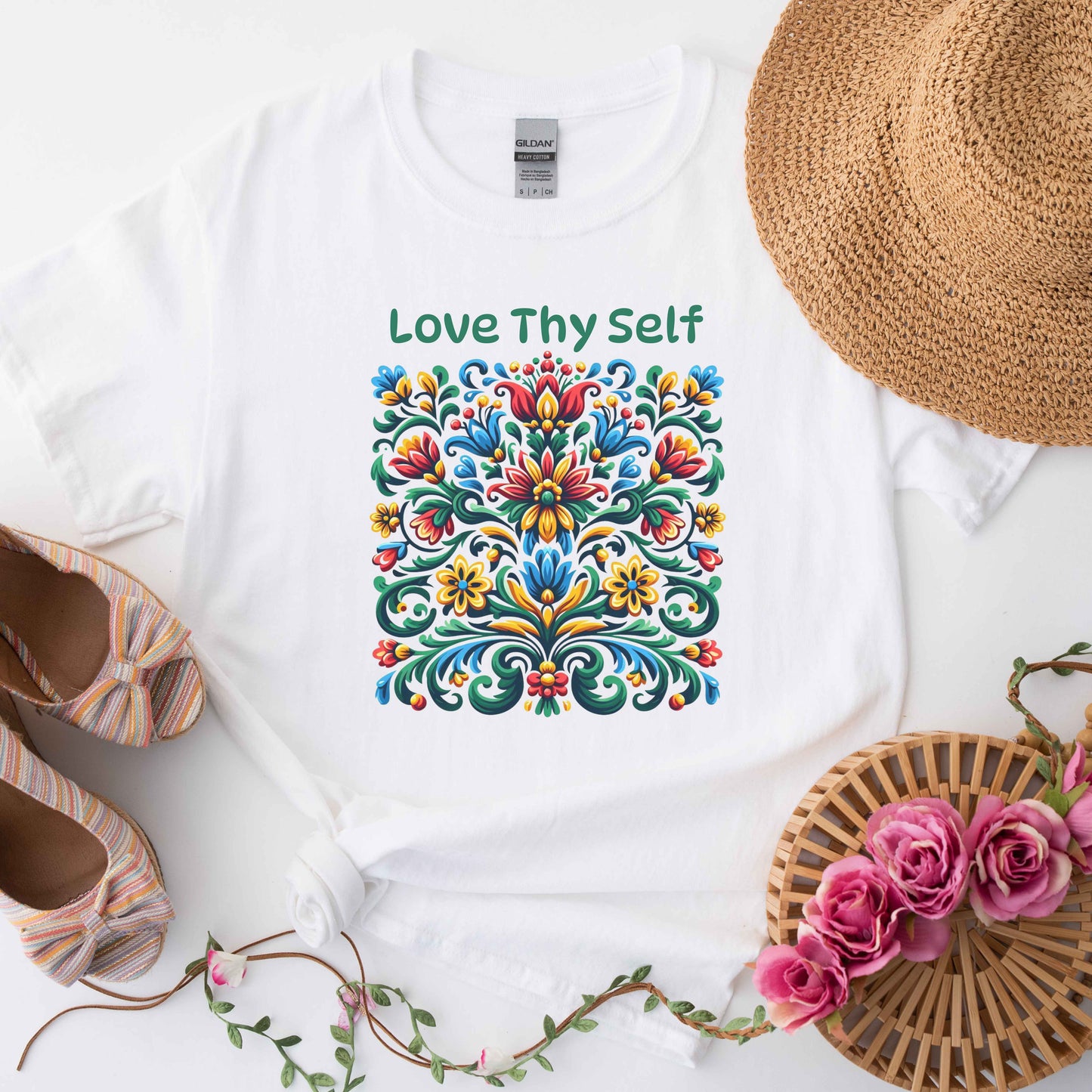 Love Thy Self Inspirational Shirt – Mental Health & Self-Empowerment Tee