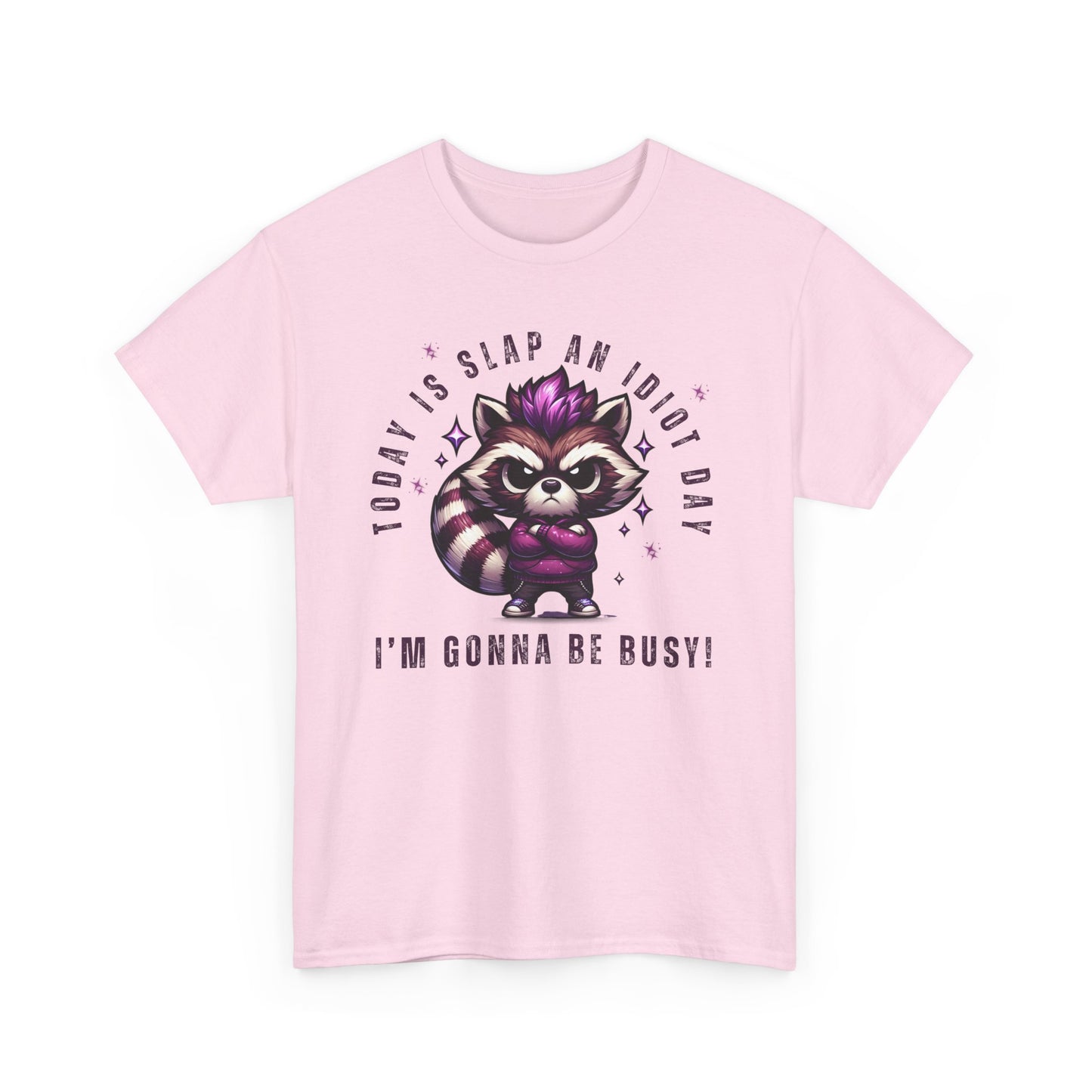 Slap An Idiot Day - Whimsical Raccoon Tee