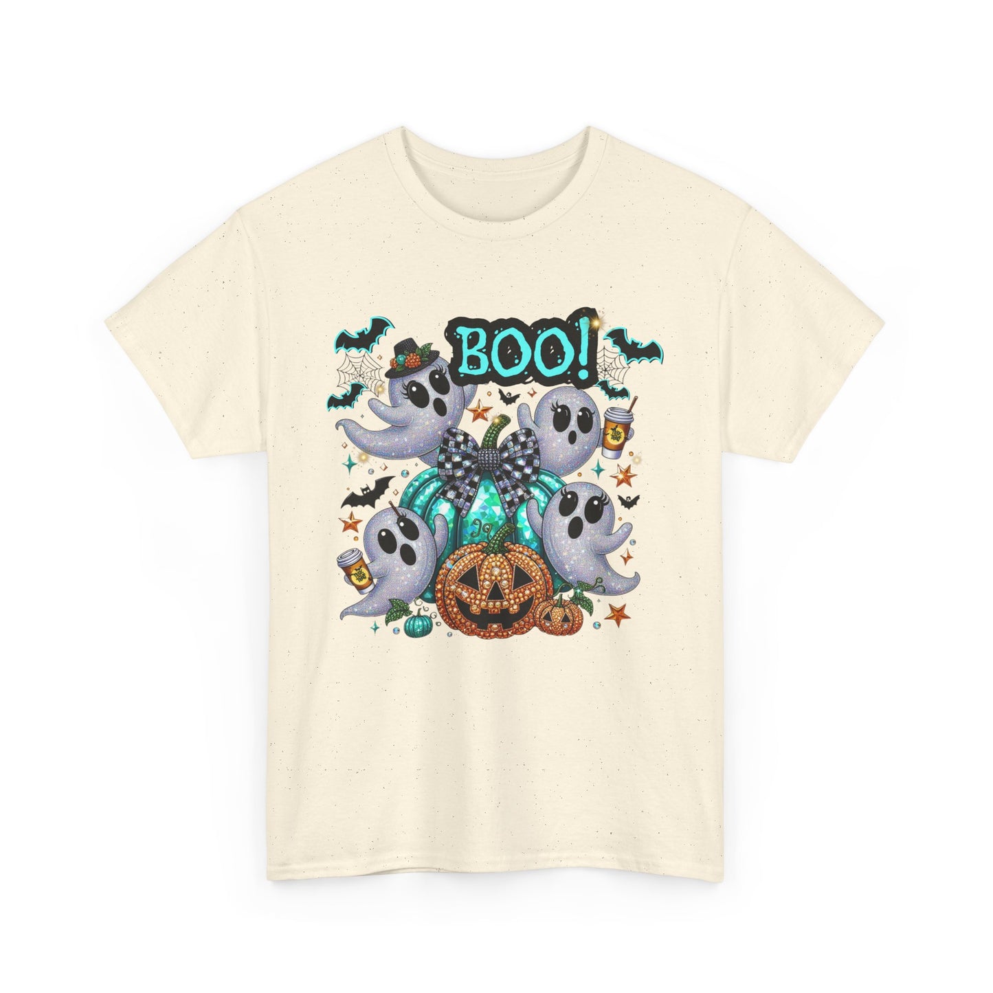 Cute Ghosts and Pumpkins Halloween Graphic Tee