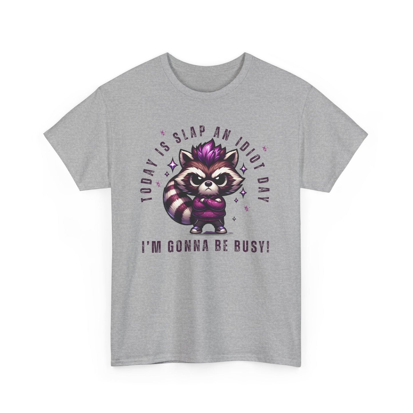 Slap An Idiot Day - Whimsical Raccoon Tee