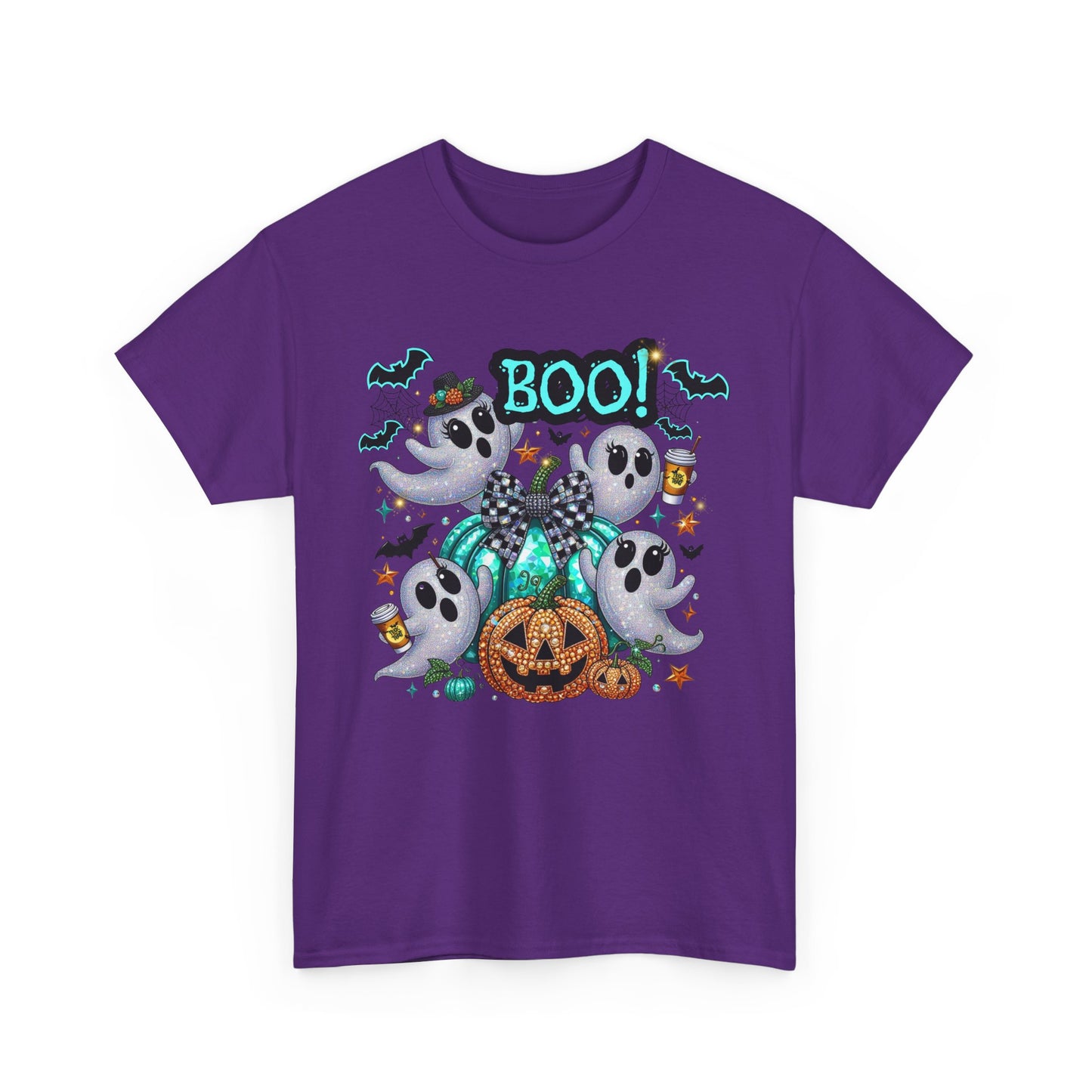 Cute Ghosts and Pumpkins Halloween Graphic Tee