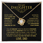 To My Daughter - Love Knot Necklace - Love, Dad