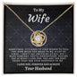 To My Wife - Love Knot Necklace - Your Husband
