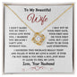 To My Beautiful Wife - Love Knot Necklace - Love, Your Husband