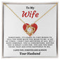 To My Wife - Love Knot Necklace - Your Husband - Red Heart