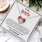To My Wife - Love Knot Necklace - Your Husband - Red Heart
