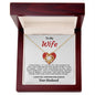 To My Wife - Love Knot Necklace - Your Husband - Red Heart