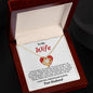 To My Wife - Love Knot Necklace - Your Husband - Red Heart