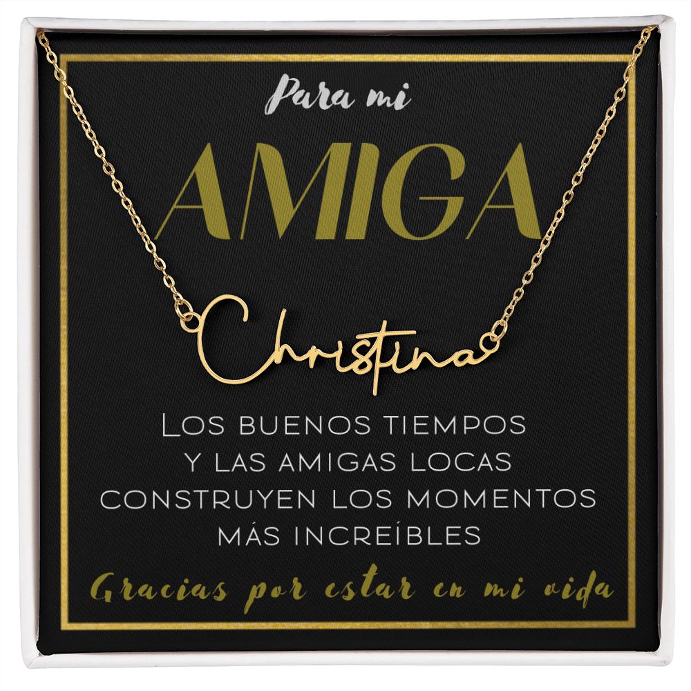 Para mi AMIGA - collar con nombre de estilo exclusivo