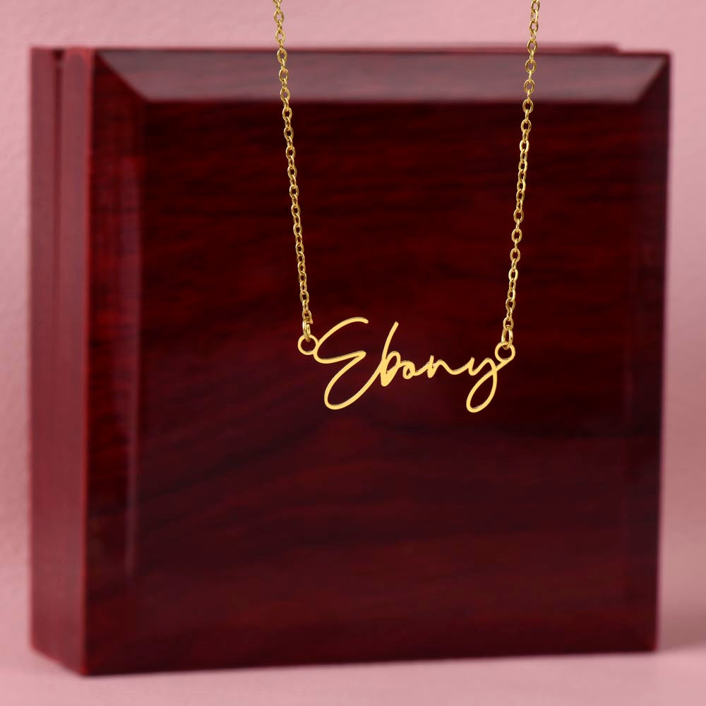 To My Soulmate - Signature Name Necklace - Yours Forever '