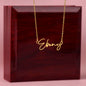 To My Soulmate - Signature Name Necklace - Side by Side