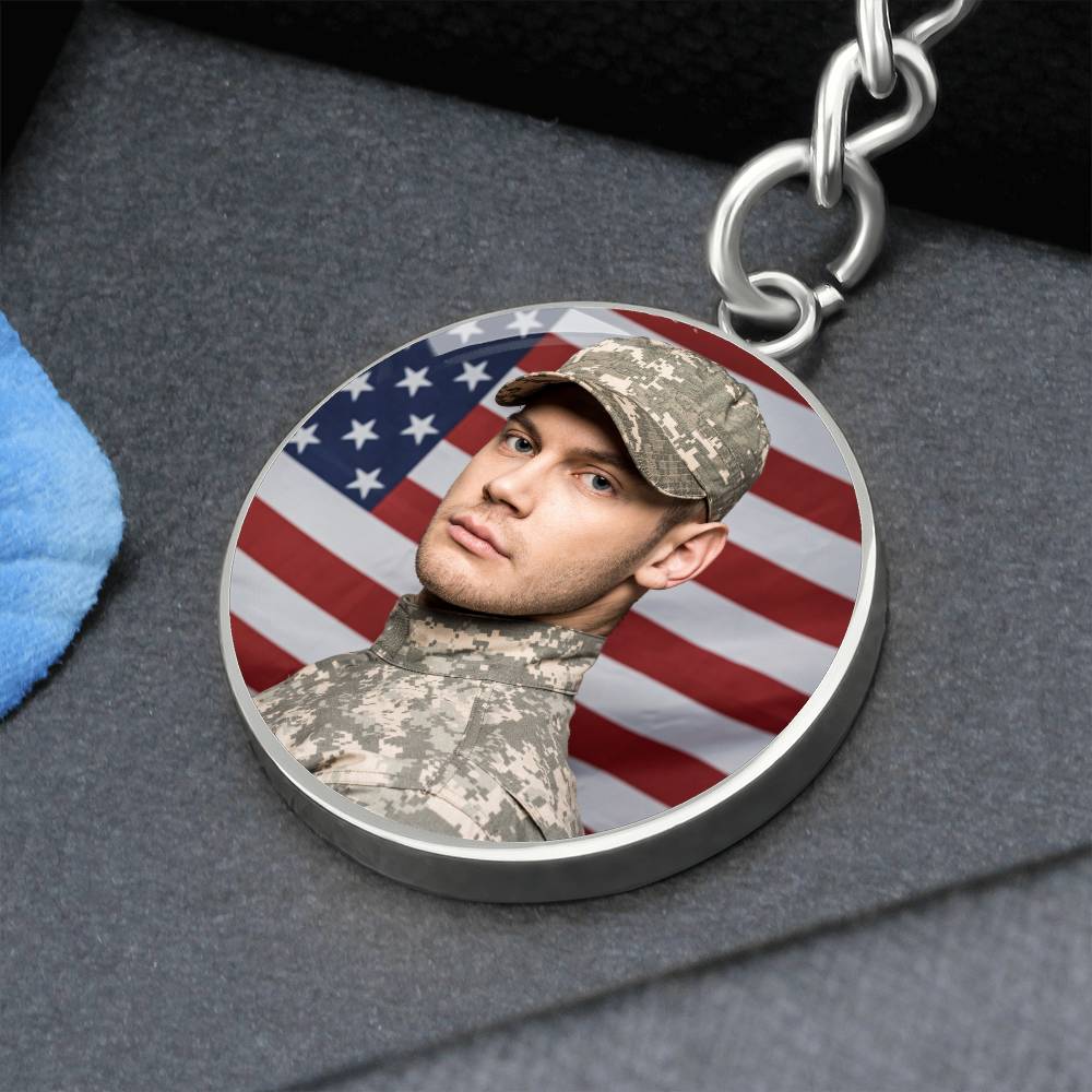 Military man keychain