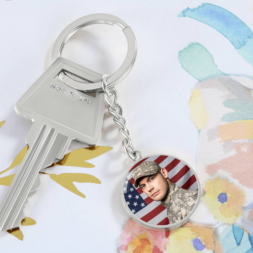Military man keychain