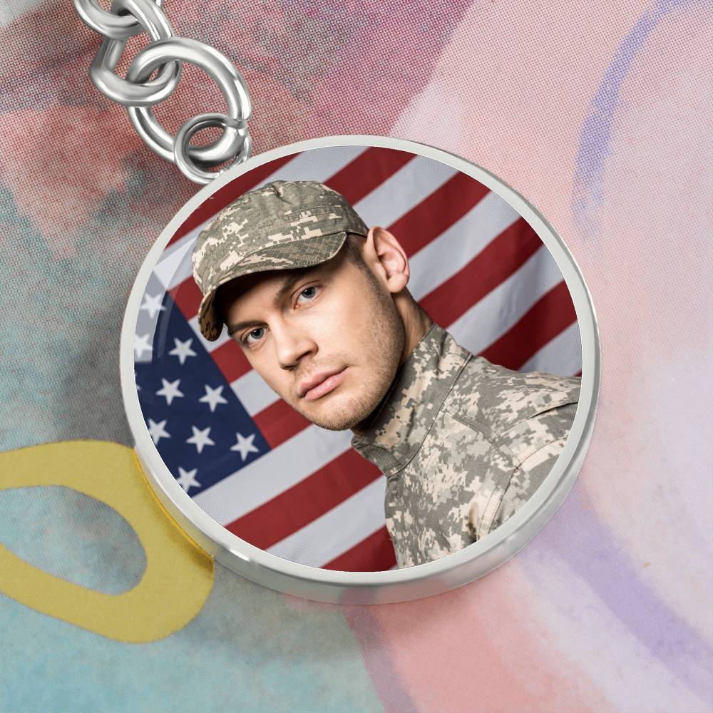 Military man keychain