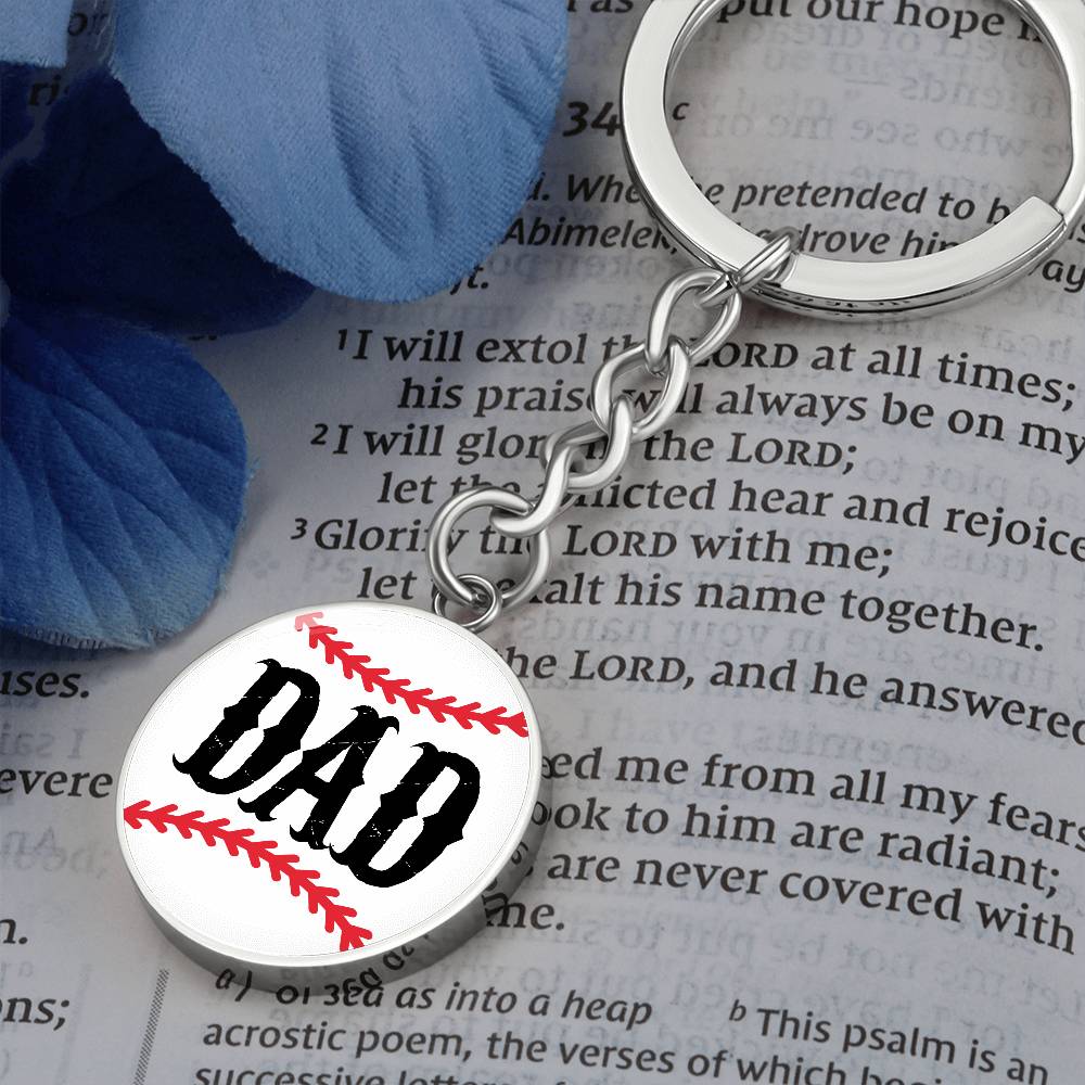 Baseball ball DAD keychain