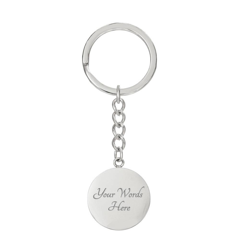 DAD number one red keychain