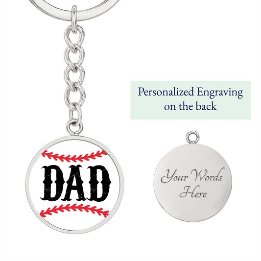 Baseball ball DAD keychain