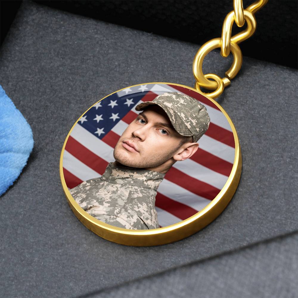 Military man keychain