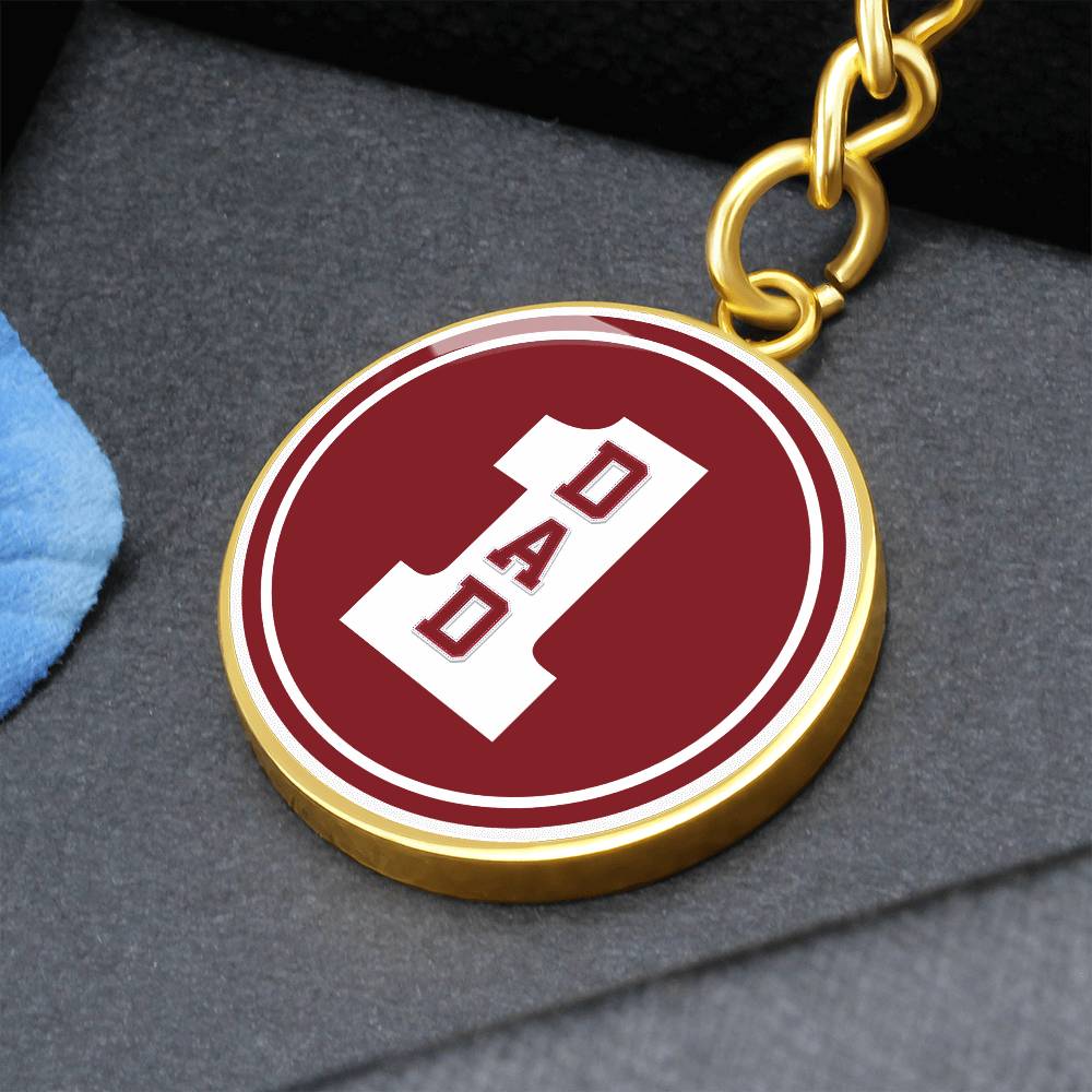 DAD number one red keychain
