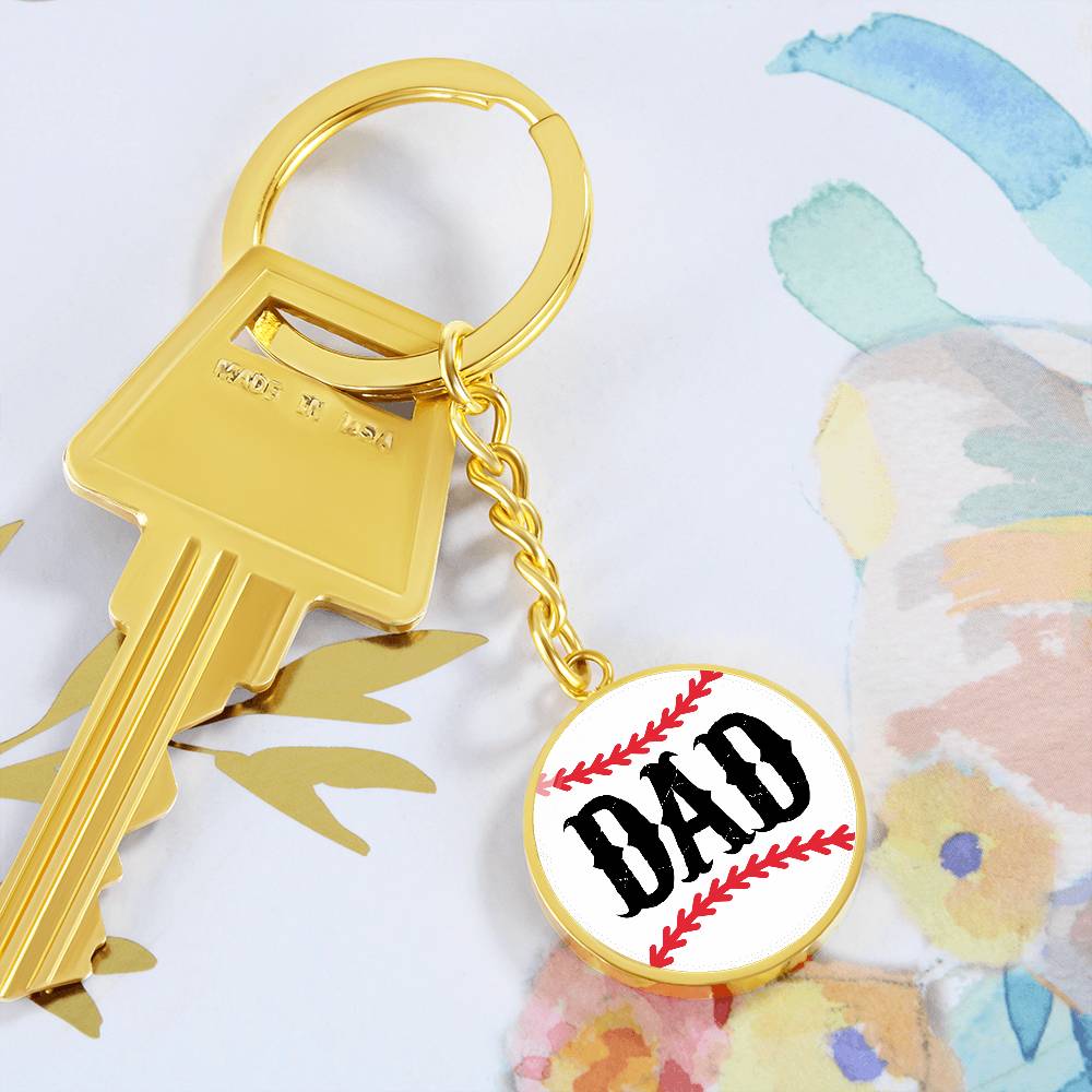 Baseball ball DAD keychain
