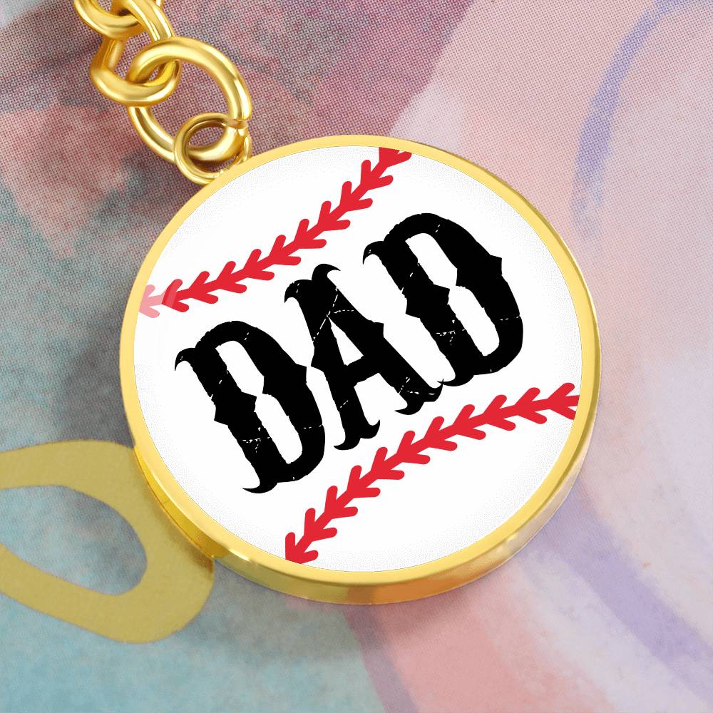 Baseball ball DAD keychain