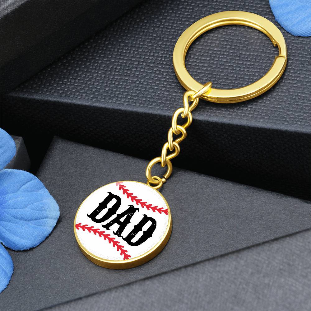 Baseball ball DAD keychain