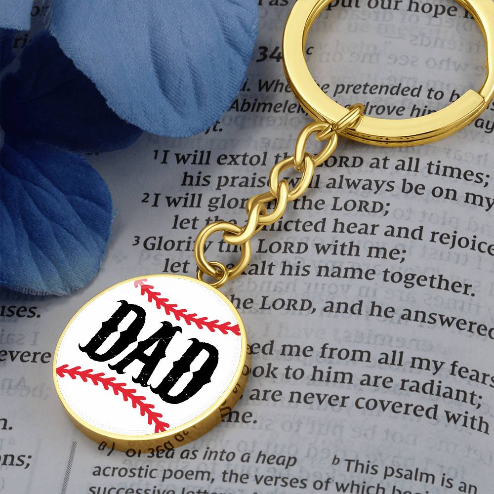 Baseball ball DAD keychain
