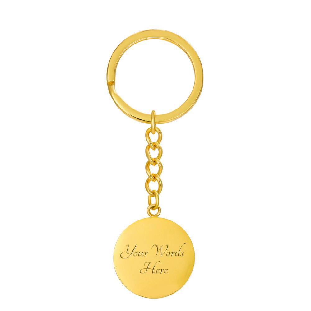 American flag baseball number one DAD - Keychain