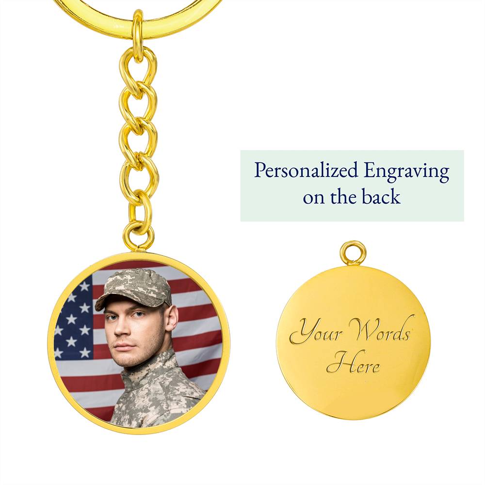 Military man keychain