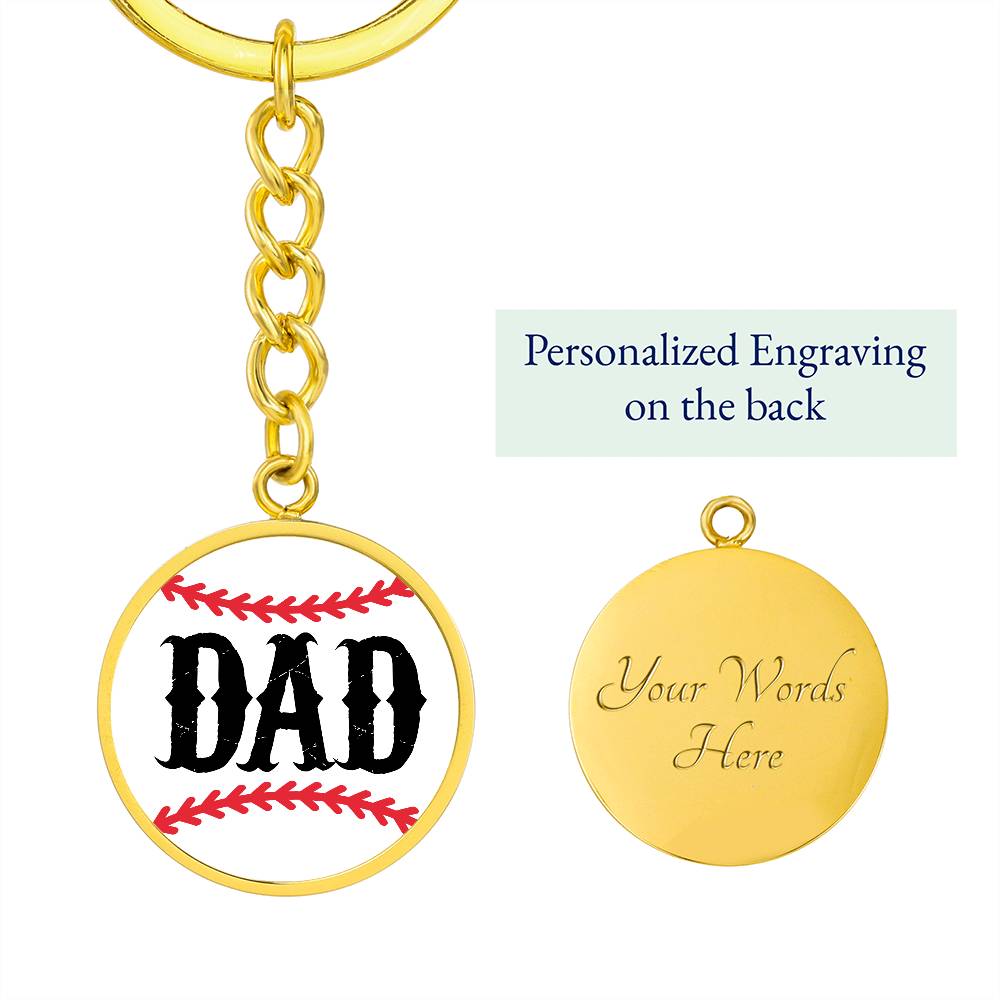 Baseball ball DAD keychain
