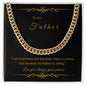 To my Father - Cuban Link Chain - Love you, your princess