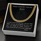 To my son -Cuban Link Chain - I love you - from mom