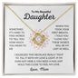 To My Beautiful Daughter - Love Knot Necklace - Love, Mom